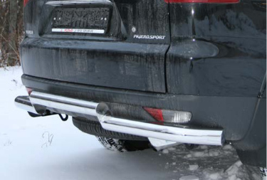 Защита задняя d76/76 двойная для Mitsubishi Pajero Sport 2008- MIPS.75.0783