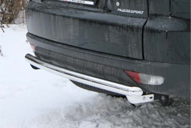 Защита задняя d60 радиусом для Mitsubishi Pajero Sport 2008- MIPS.75.0785