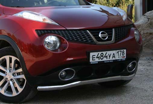 Защита переднего бампера d60 одинарная для Nissan Juke 2011- NJUK.48.1339