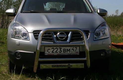 Решетка передняя мини d60 высокая для Nissan Qashqai 2007-2009 NQSH55450