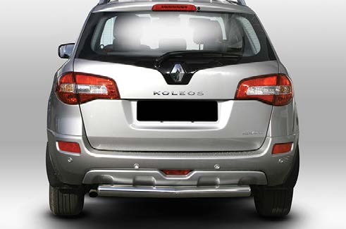 Защита заднего бампера d76 короткая для Renault Koleos 2012- RENK.75.0735