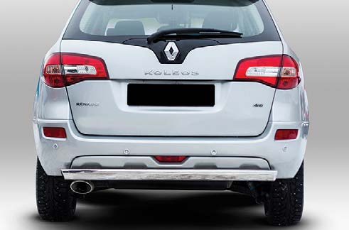 Защита задняя овальная d75х42 для Renault Koleos 2012- RENK.75.1598