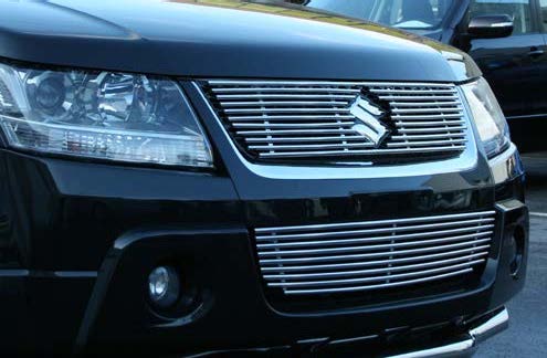 Декоративные элементы решётки радиатора d10, 11 трубочек для Suzuki Grand Vitara 2008-2011 SZGV.96.0917