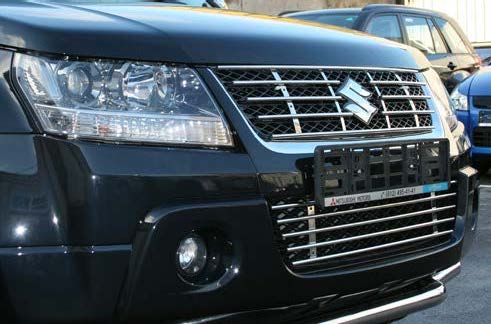 Декоративные элементы решётки радиатора d10, 5 трубочек для Suzuki Grand Vitara 2008-2013 SZGV.96.0916