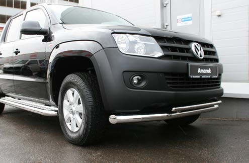 Защита переднего бампера d76/42 двойная для Volkswagen Amarok 2010- VWAM.48.1235