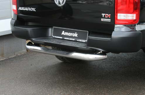 Защита заднего бампера d76 ступень короткая для Volkswagen Amarok 2010- VWAM.75.1239