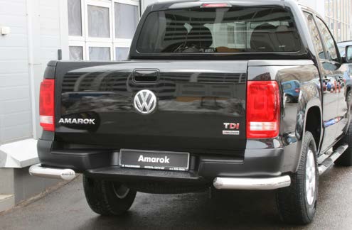 Защита заднего бампера «уголки» d76 (комплект 2 шт.) для Volkswagen Amarok 2010- VWAM.76.1241