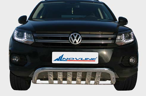 Защита переднего бампера с декоративными элементами d60 для Volkswagen Tiguan 2011- VWTI.45.0445