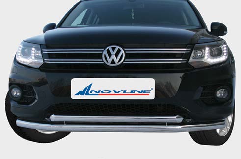 Защита переднего бампера труба d60/60 двойная для Volkswagen Tiguan 2011- VWTI.48.1403