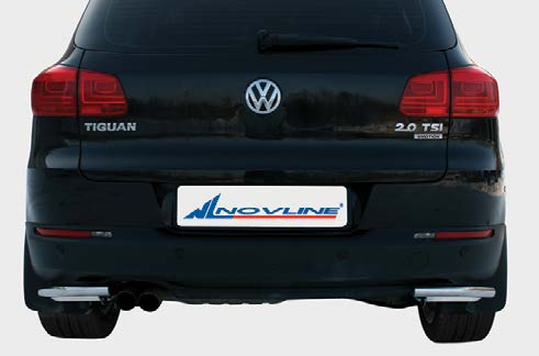 Защита заднего бампера уголки d42 для Volkswagen Tiguan 2011- VWTI.76.1407