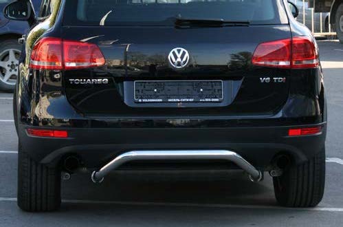 Защита заднего бампера d60 для Volkswagen Touareg 2010- VWTG.75.1193